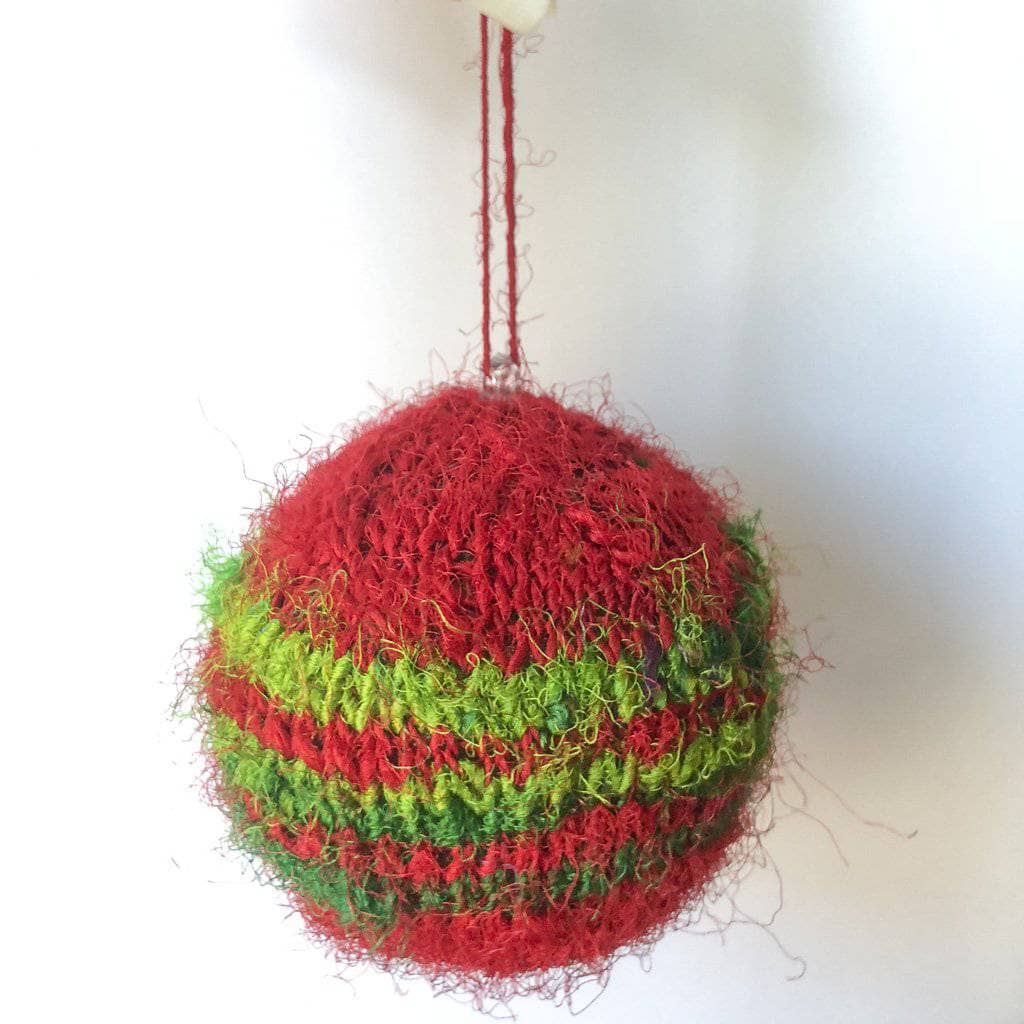 Striped Christmas Ornaments Knitting Pattern - view 2