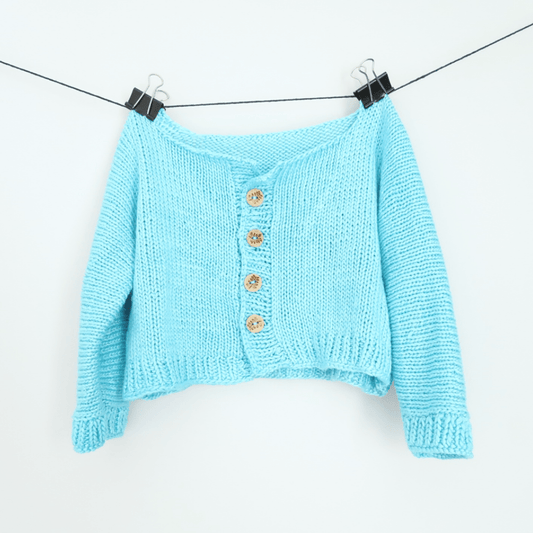 Cotton Candy Baby Cardigan Knitting Kit - view 2