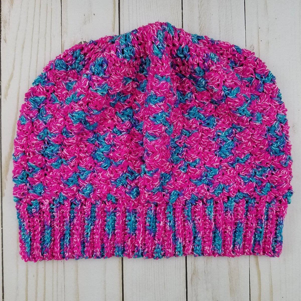 Berry Nice Slouchy Beanie Crochet Pattern - view 2