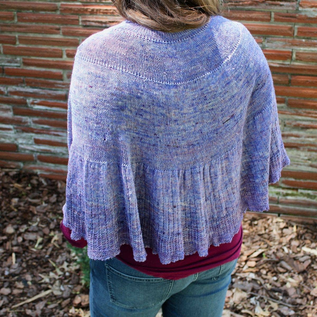 Calico Scallop Shawl Knitting Pattern - view 3