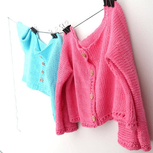 Cotton Candy Baby Cardigan Knitting Pattern - view 2