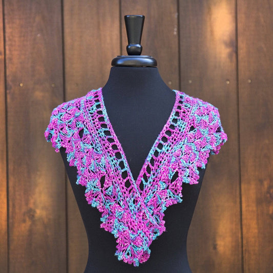 Fan Shell Shawlette Knit and Crochet Pattern - view 2