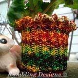 Flower Pot Coozie Knitting Pattern