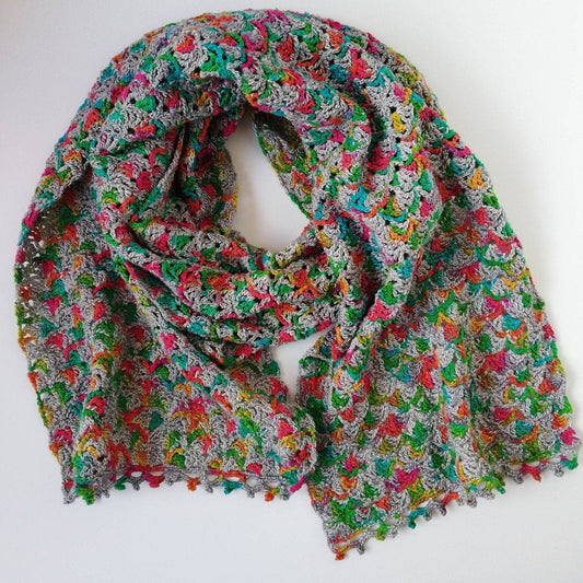 Gleeful Hummingbirds Wrap Crochet Pattern - view 2