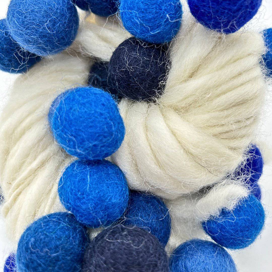 Handmade Thick and Thin Wool Felt Ball Yarn - view 9