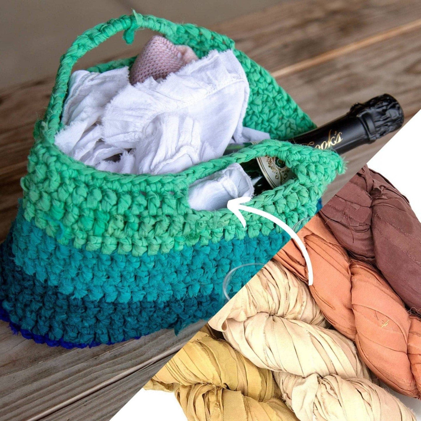 Easy Market Tote Crochet Kit or Knitting Kit - view 17