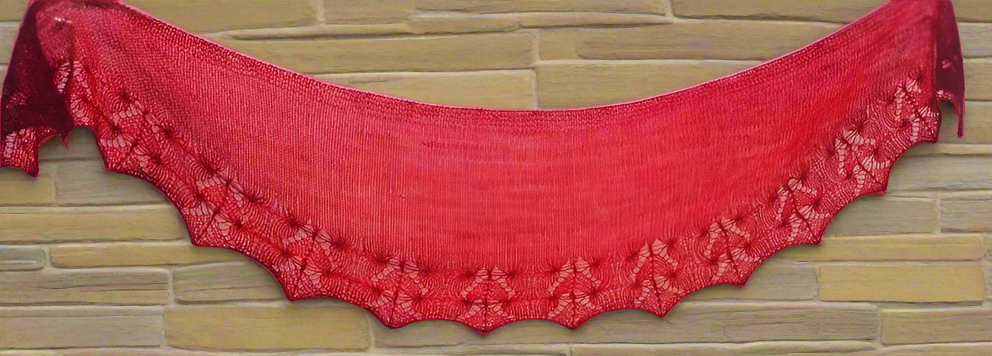 Mañanita Spring Shawl Pattern - view 3