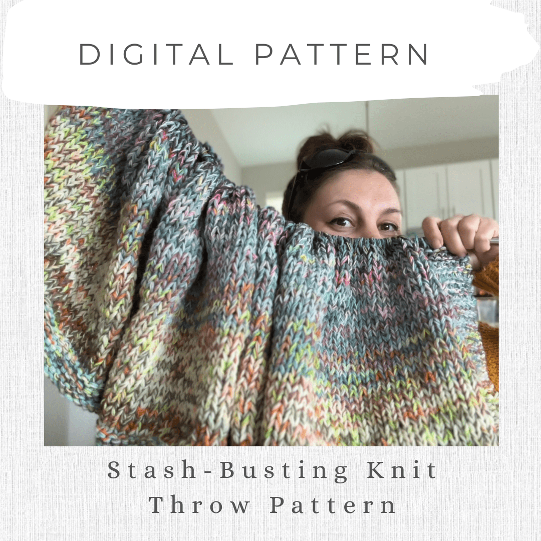 Stash Busting Knit Throw Pattern