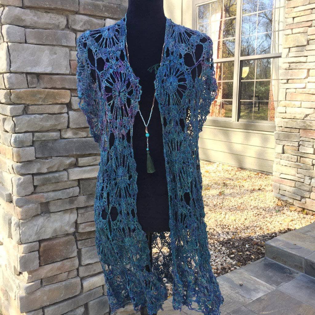 Openwork Duster Cover-Up Crochet Pattern - view 4