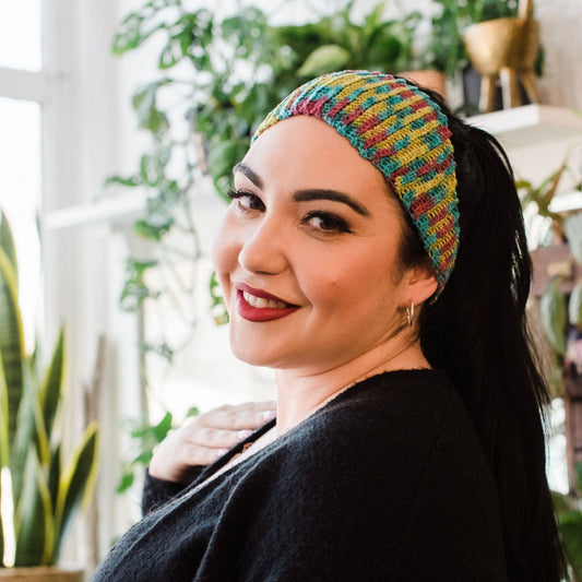 Plume Headband Knit & Crochet Pattern - view 2