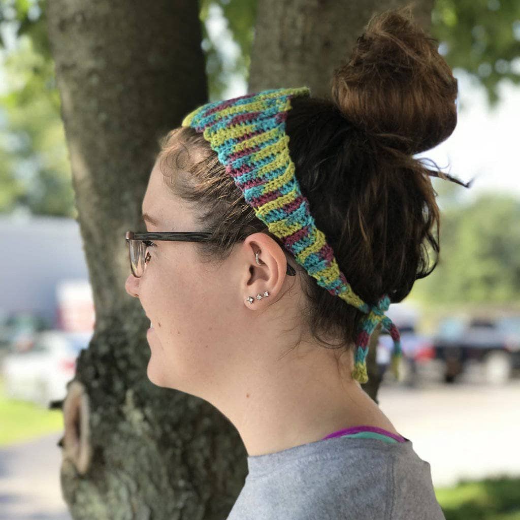Plume Headband Knit & Crochet Pattern - view 3