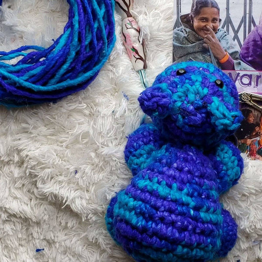 Recycled Silk Baby Hippo Crochet Kit - view 2