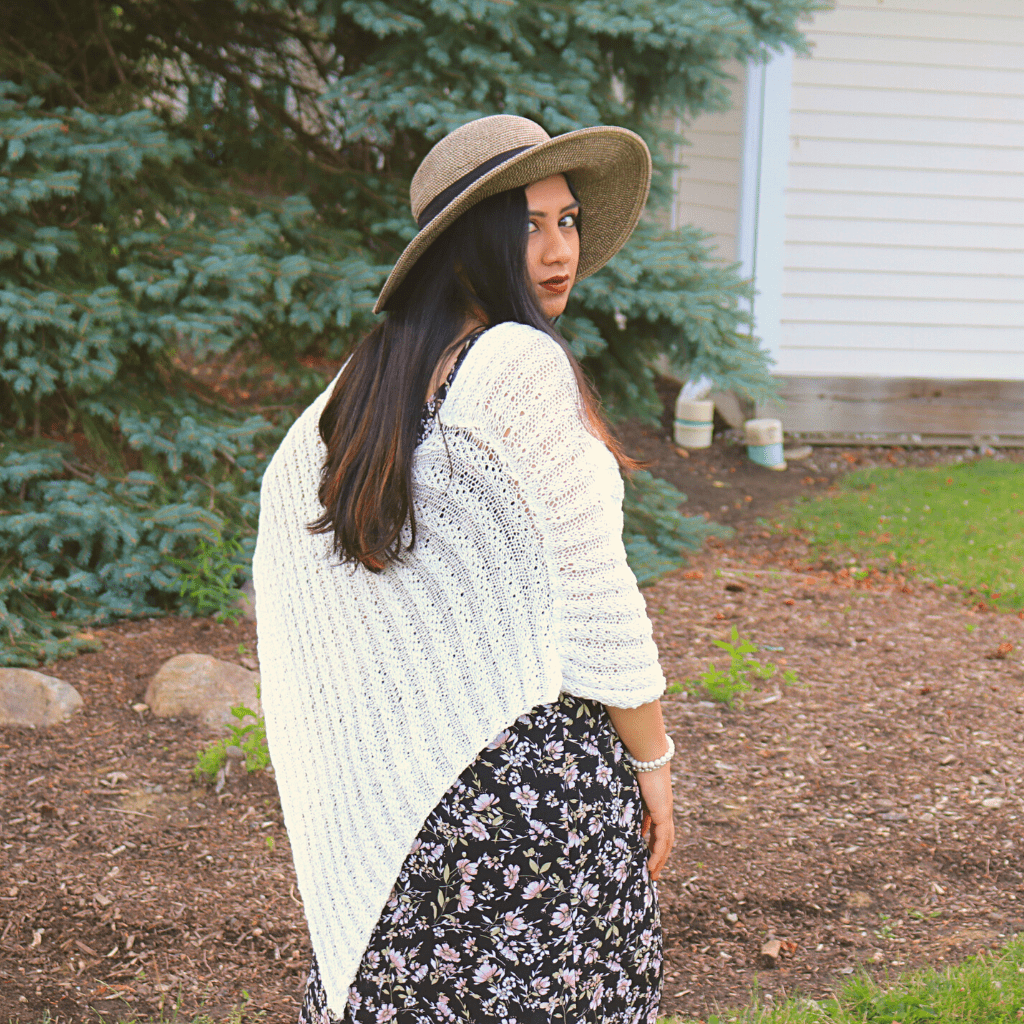 Serene Simplicity Poncho Knitting Pattern - view 4