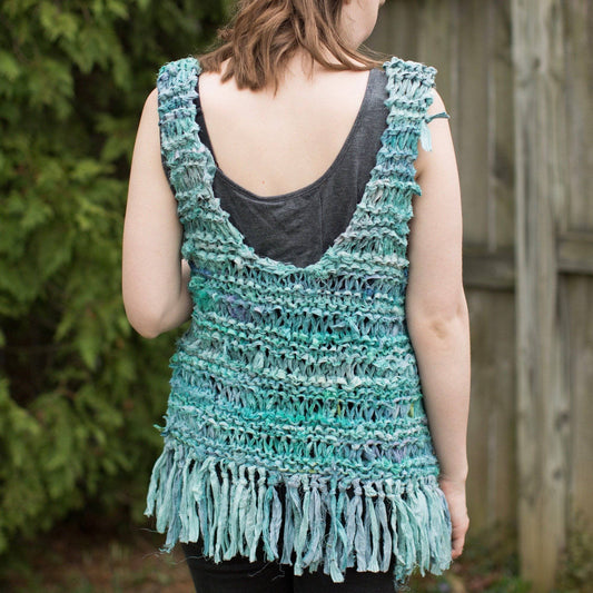 Silk Hippie Fringe Vest Knit Kit - view 2