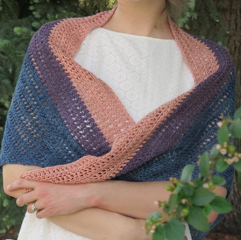 Sunset On The Water Shawl Crochet Pattern - view 3
