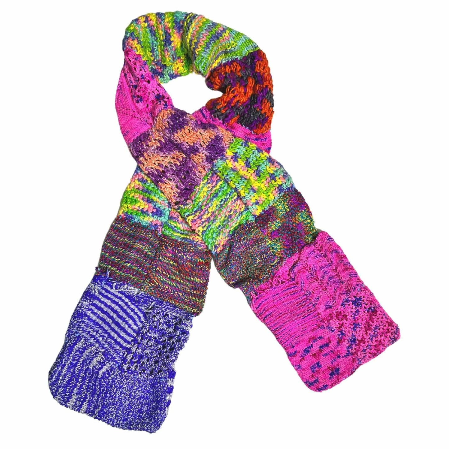 Swatch-tastic Patchwork Scarf with Pockets Pattern - view 3