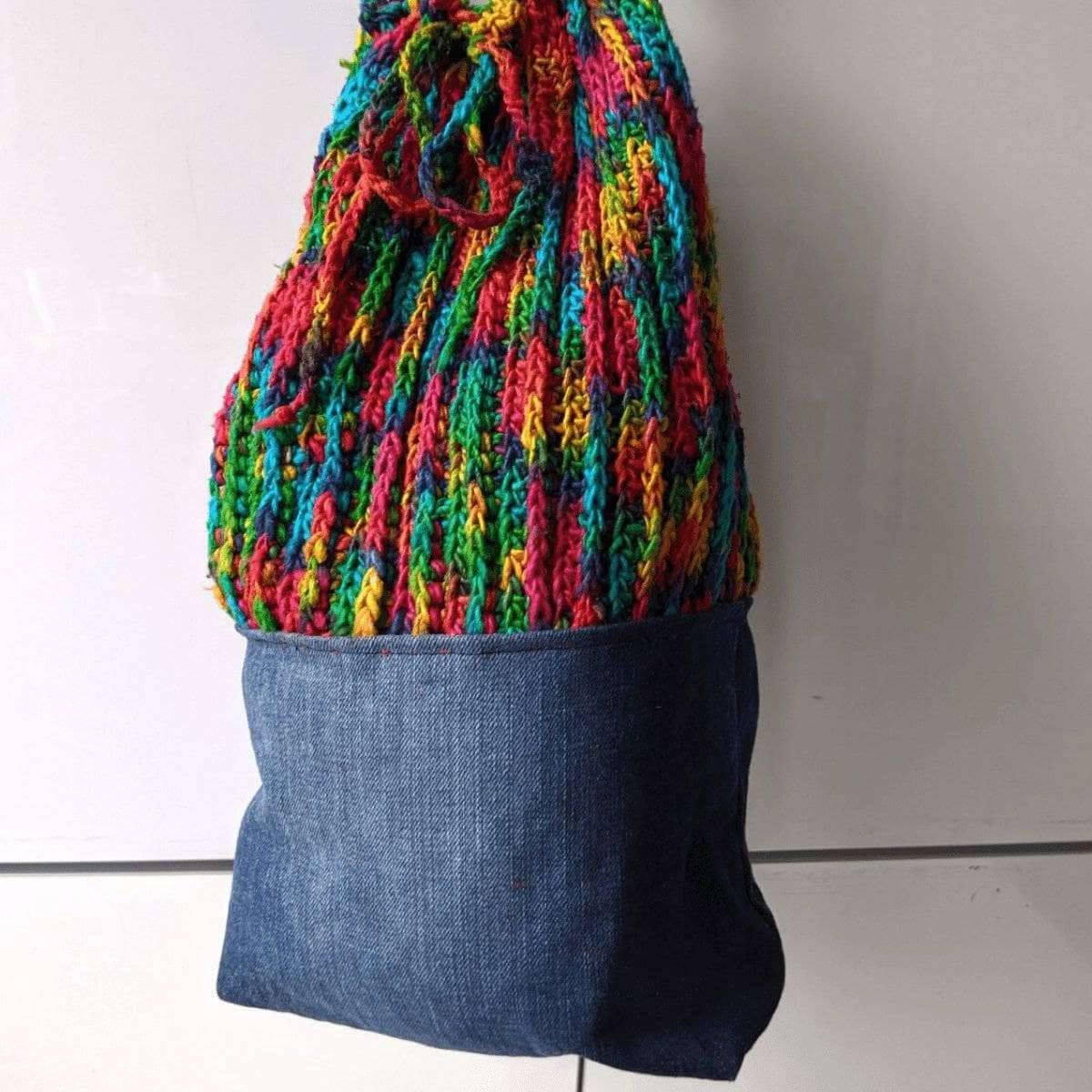 Upcycled Denim Bag Crochet Pattern - view 2