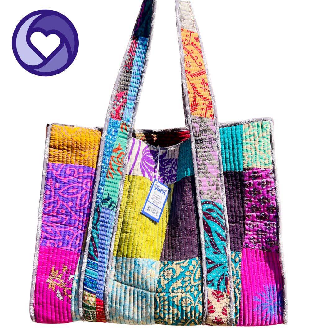 Quilted Cotton Tote - view 4