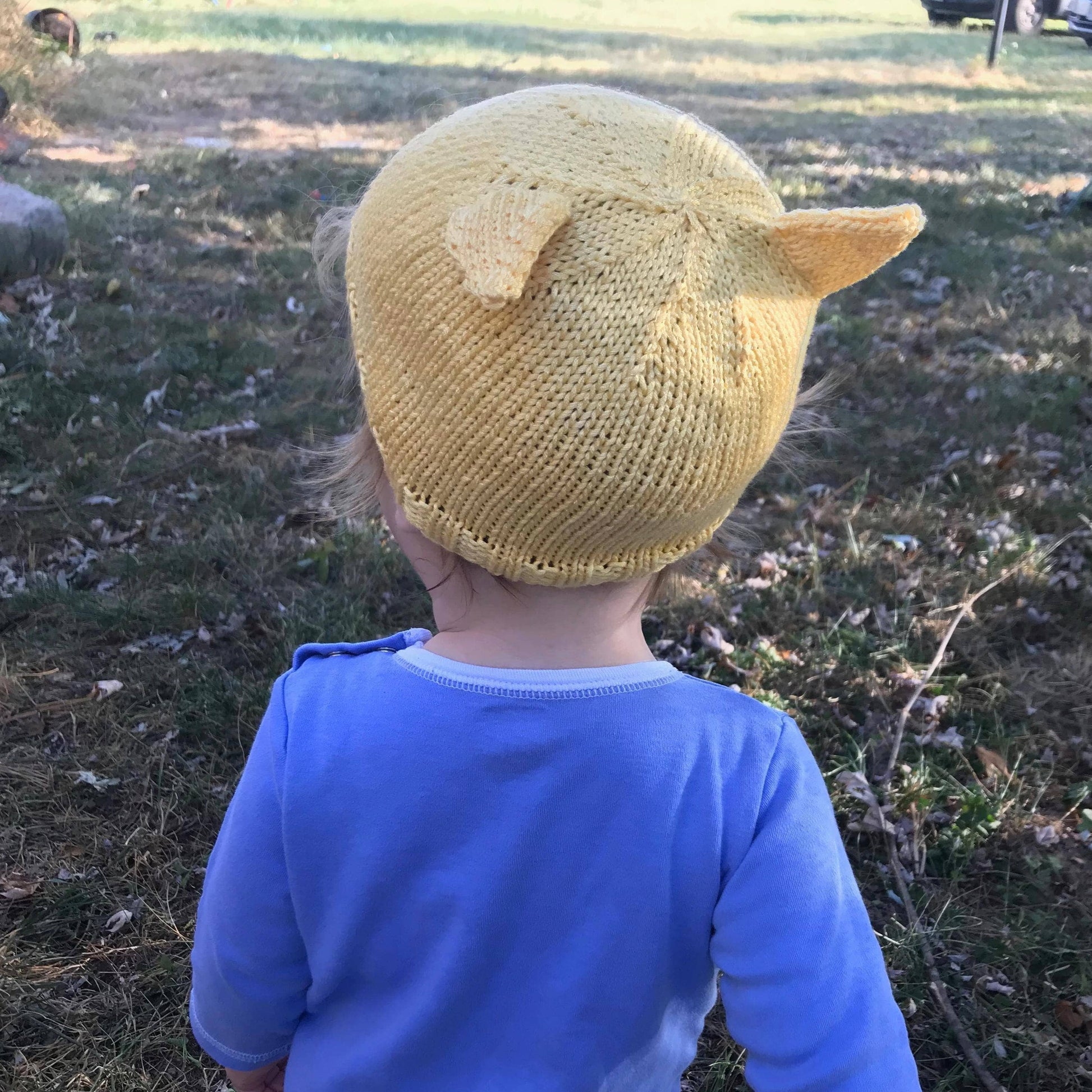Baby Kitten Ears Knit or Crochet Beanie Pattern - view 3