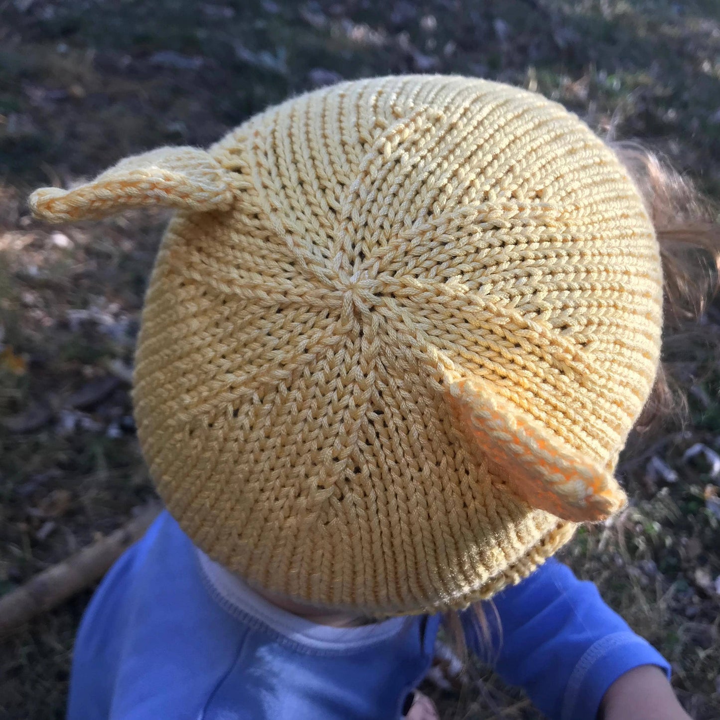 Baby Kitten Ears Knit or Crochet Beanie Pattern - view 2