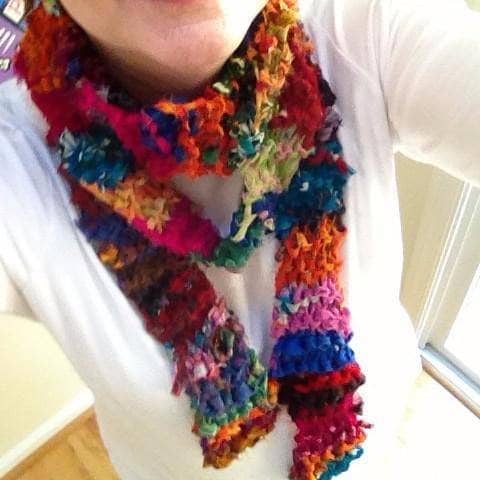 Super Simple Chiffon Scarf Knit Pattern