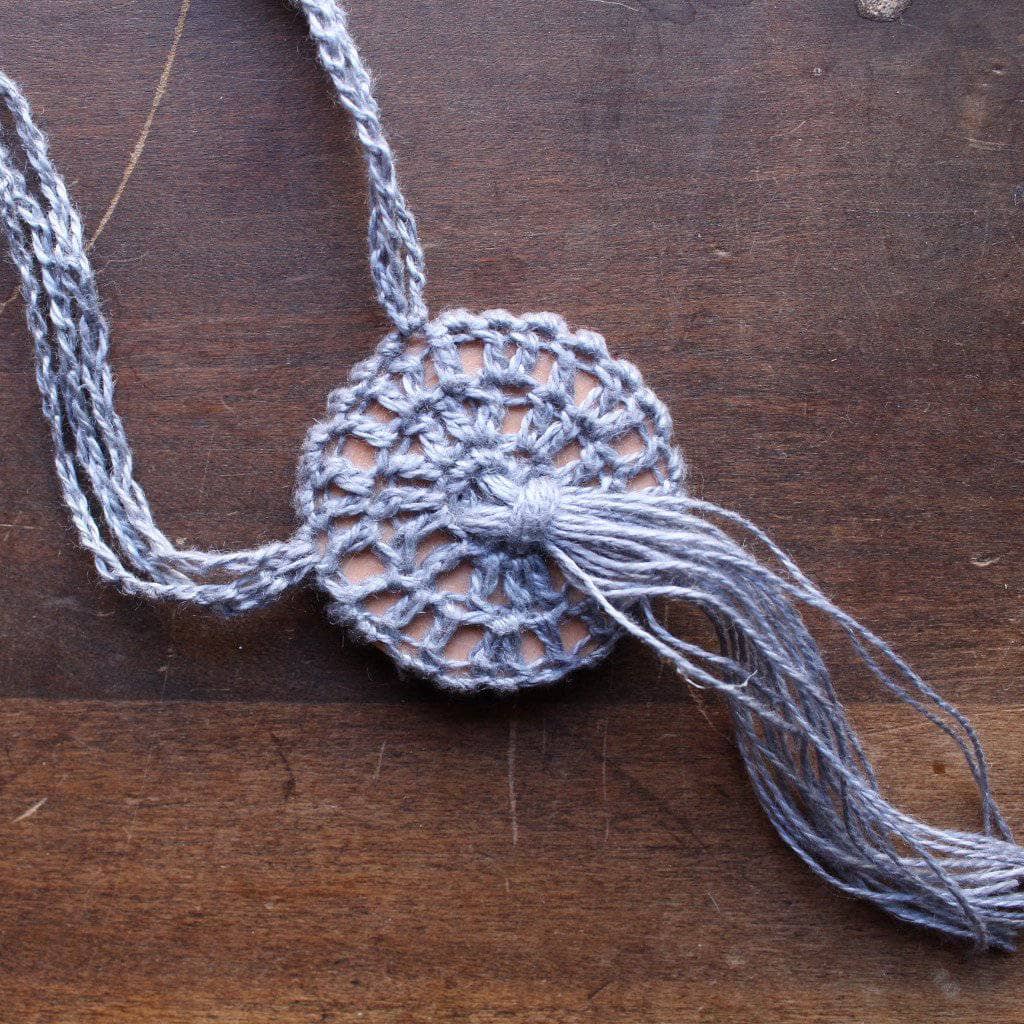 Boho Macrame Necklace Crochet Pattern - view 4