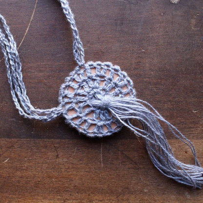 Boho Macrame Necklace Crochet Pattern - view 4