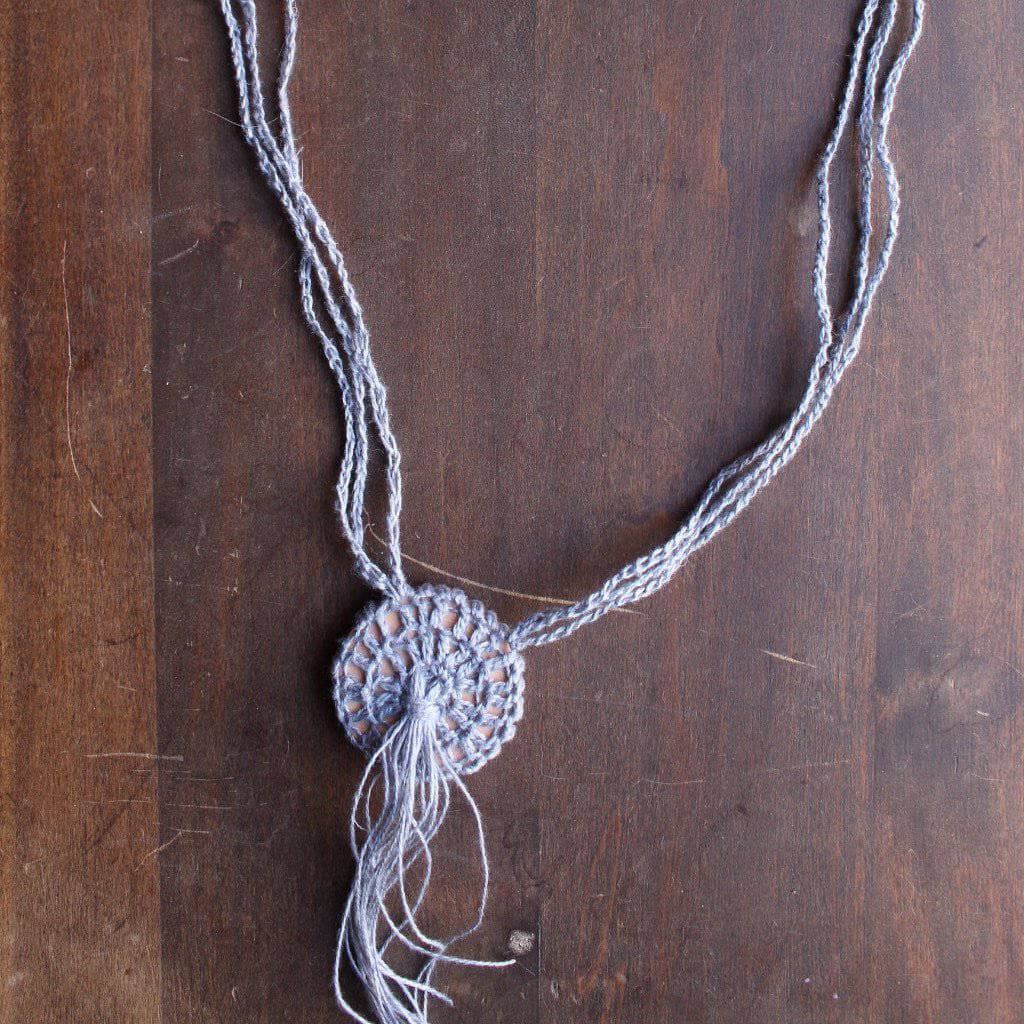 Boho Macrame Necklace Crochet Pattern - view 3