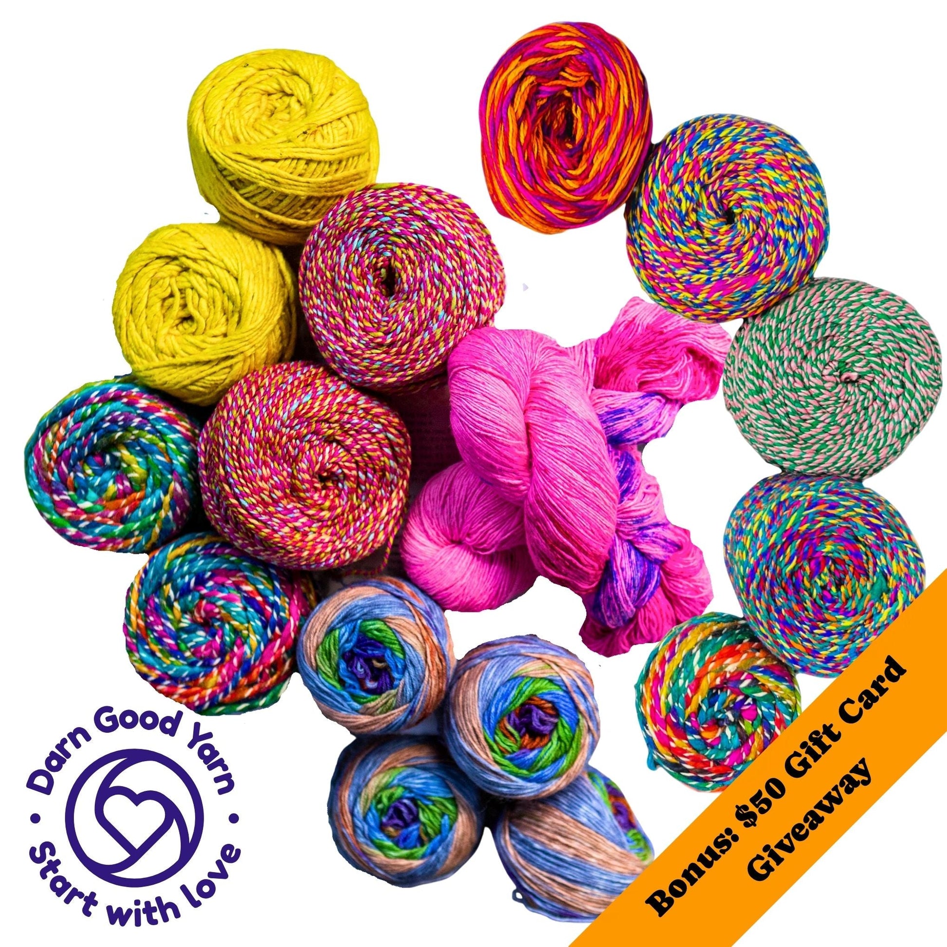Fun in the Sun Recycled Sari Silk Yarn Bundle
