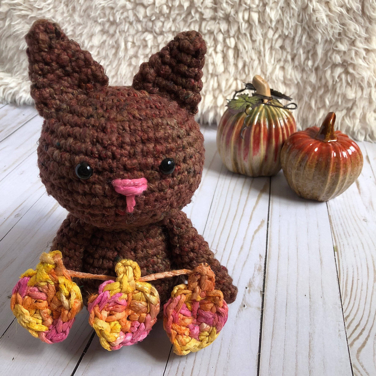 Amigurumi Crochet Cat Kit — Meet Maple the Fall Leaf Cat - view 3