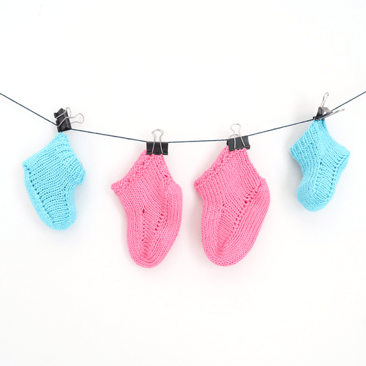 Cotton Candy Baby Booties Knitting Kit - view 2