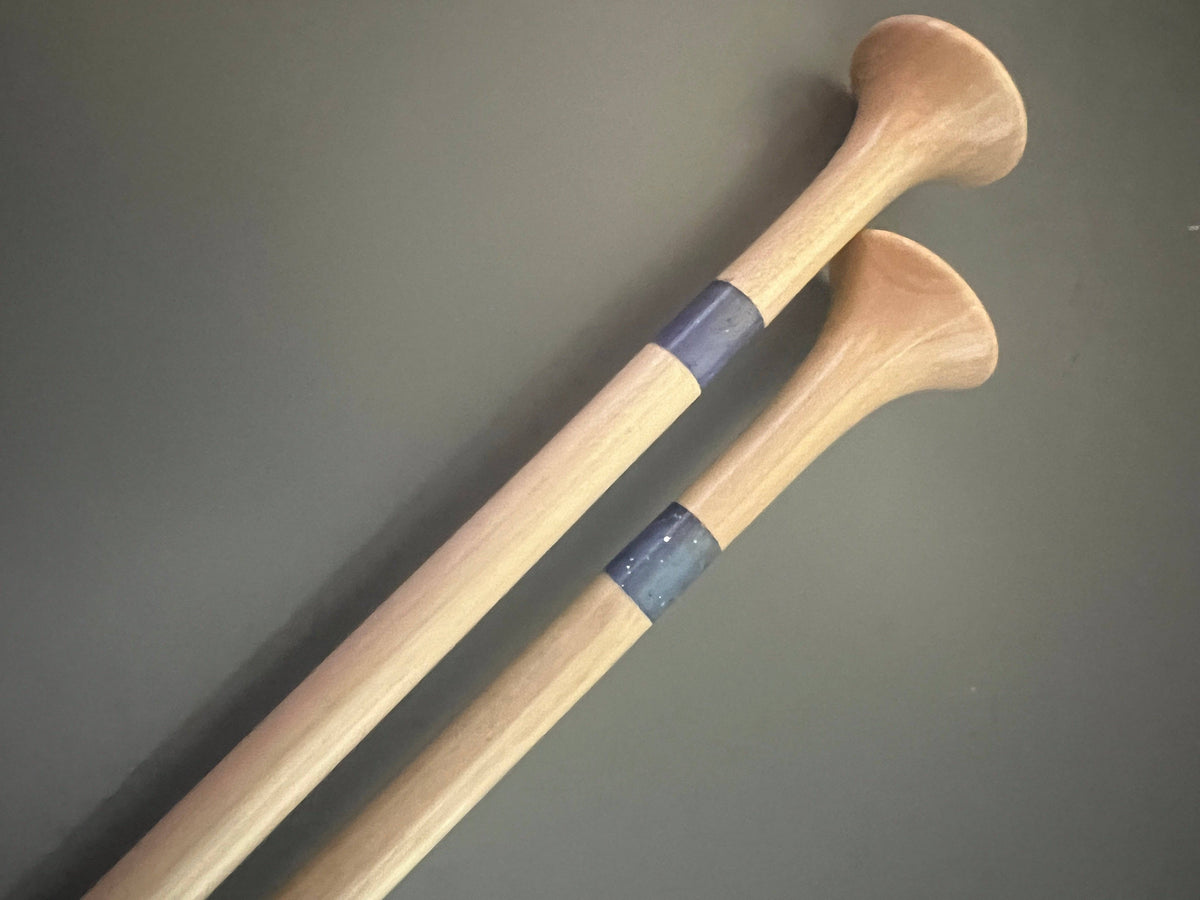 Purple Glitter Resin & Maple Knitting Needles - view 7