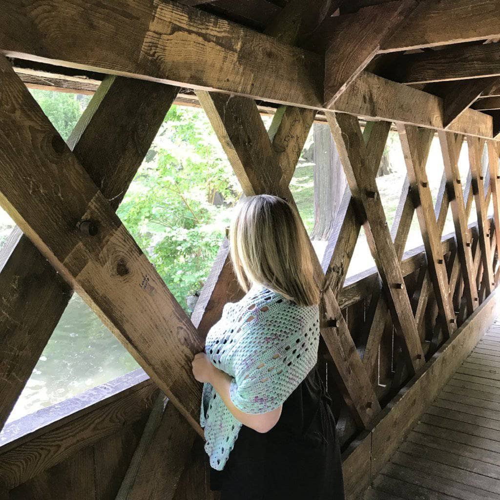 Streamside Merino Wool Shawl Crochet Kit - view 2