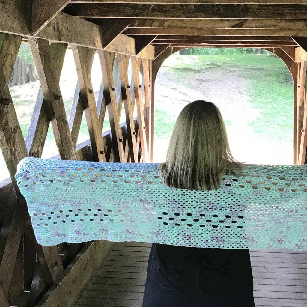 Streamside Merino Wool Shawl Crochet Kit - view 4