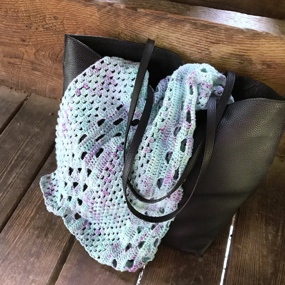 Streamside Merino Wool Shawl Crochet Kit - view 5
