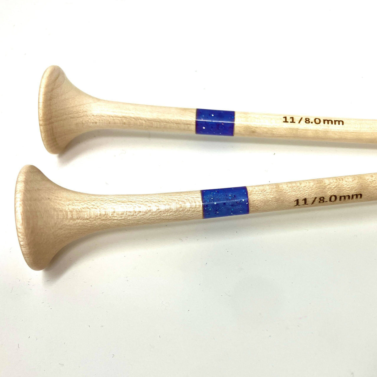 Purple Glitter Resin & Maple Knitting Needles - view 3