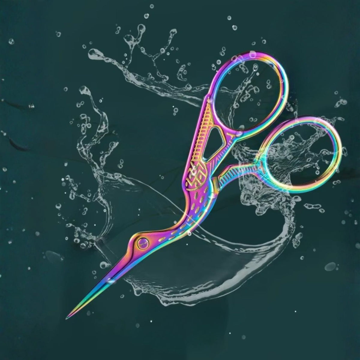 Crane Butterfly Craft Scissors 3.75" — Rainbow Finish