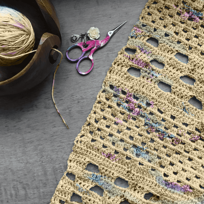 Streamside Merino Wool Shawl Crochet Kit - view 6