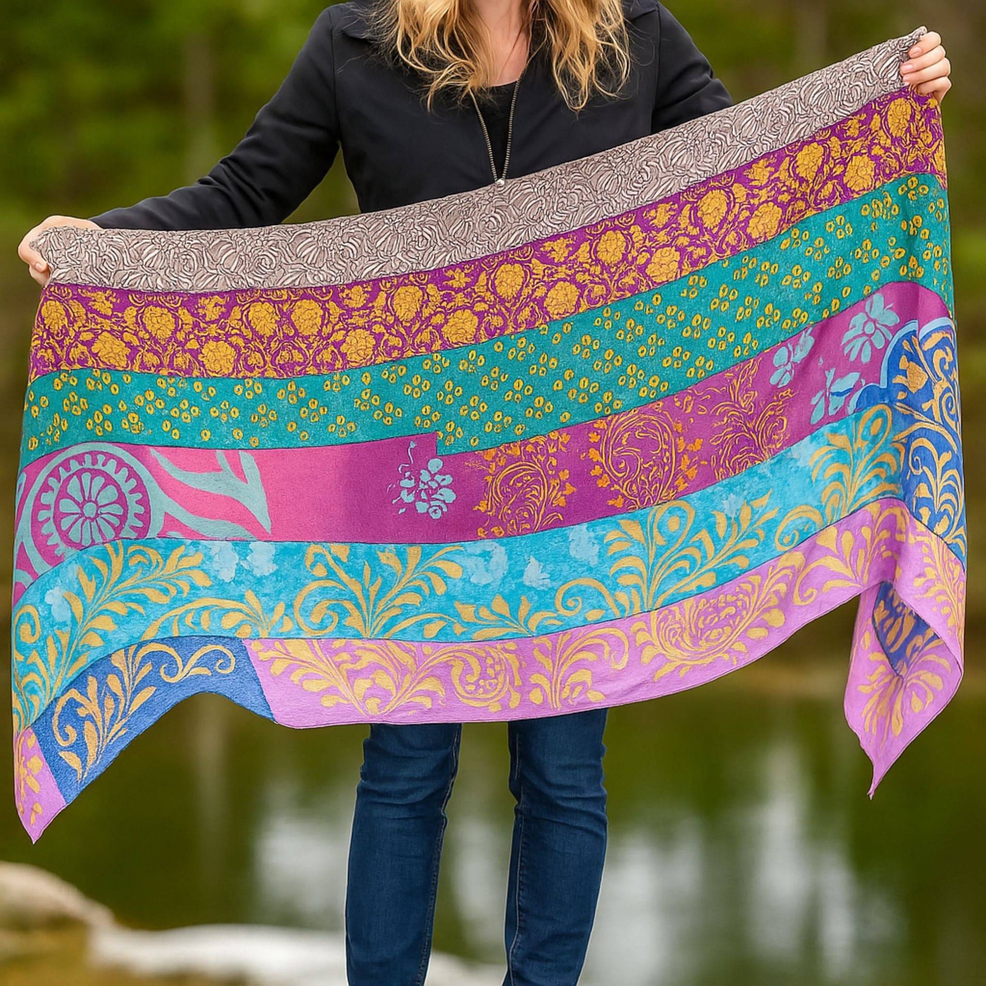 The Original Medley Scarf – Made from Recycled Sari Silk - view 4