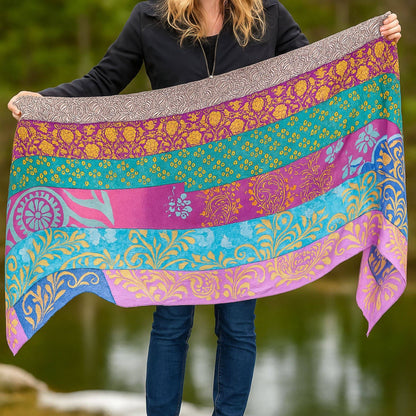 The Original Medley Scarf – Made from Recycled Sari Silk - view 4