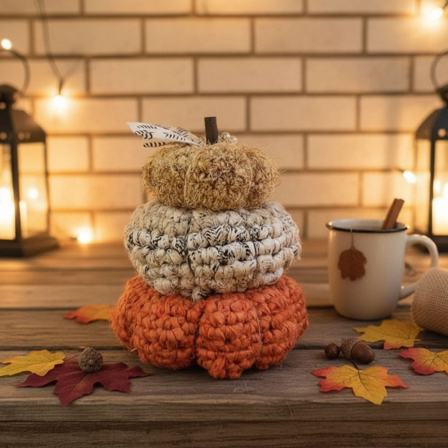 Stacked Textured Pumpkins Crochet Pattern (Easy) – Fall Home Decor