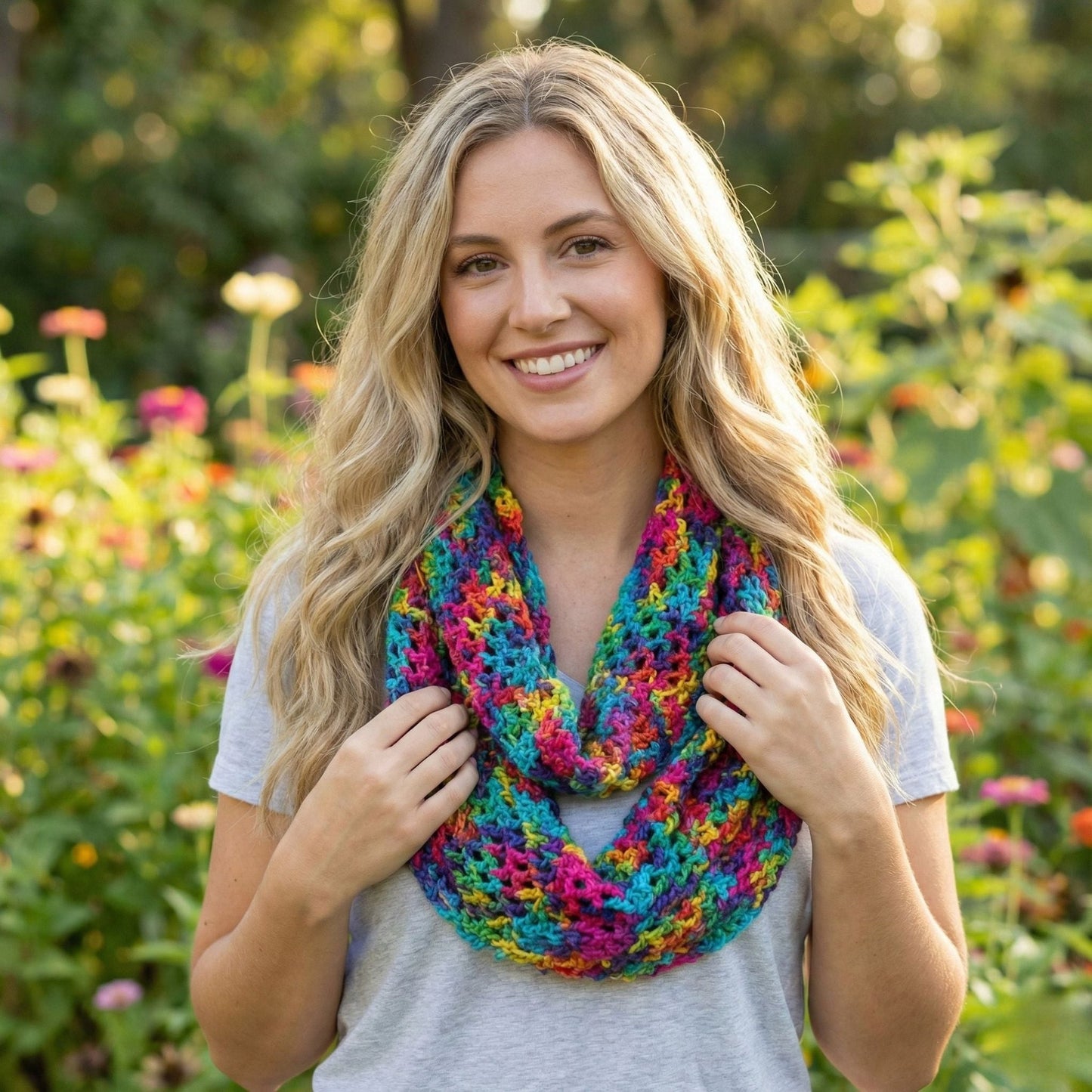 Ripple Infinity Scarf Crochet Pattern