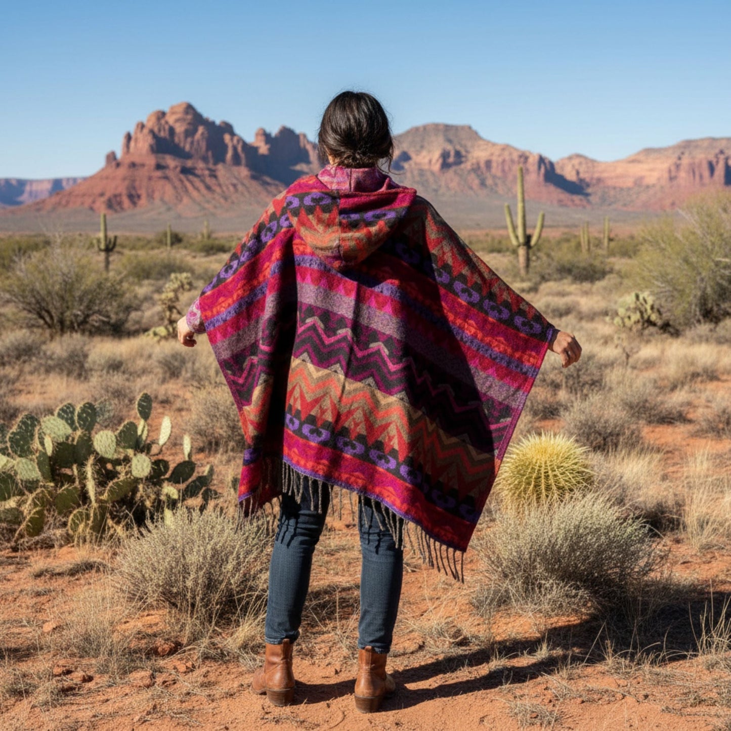 Nanda Hooded Poncho - view 11