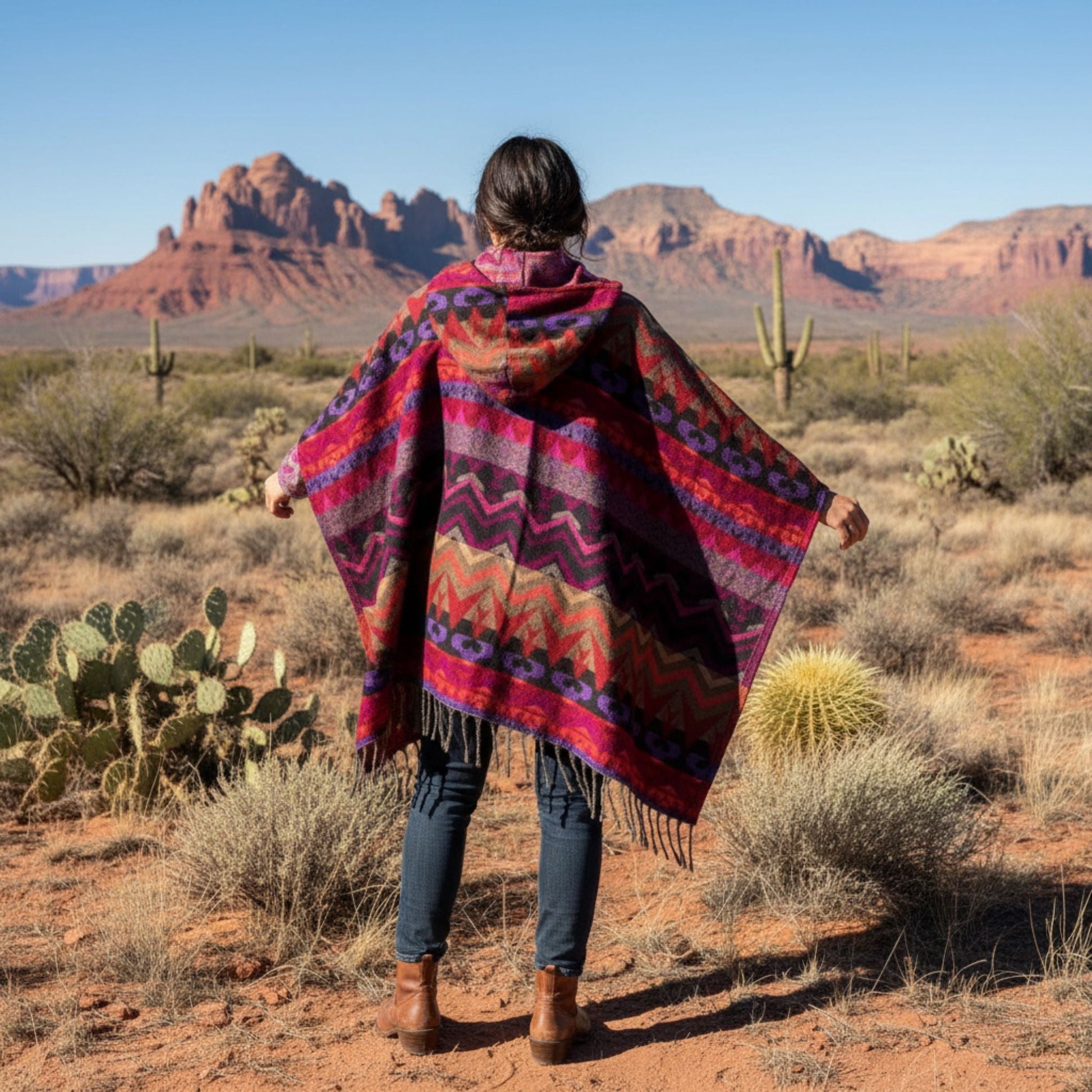 Nanda Hooded Poncho - view 11