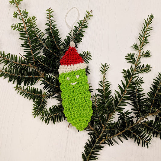 Christmas Pickle Ornament Crochet Pattern