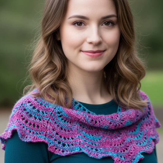 Easy Knit Shawl Pattern – Beginner Triangle Shawl with Textured Stitch