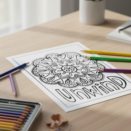 E-Coloring Book for Creative Wellness – "Create, Relax, Unwind"