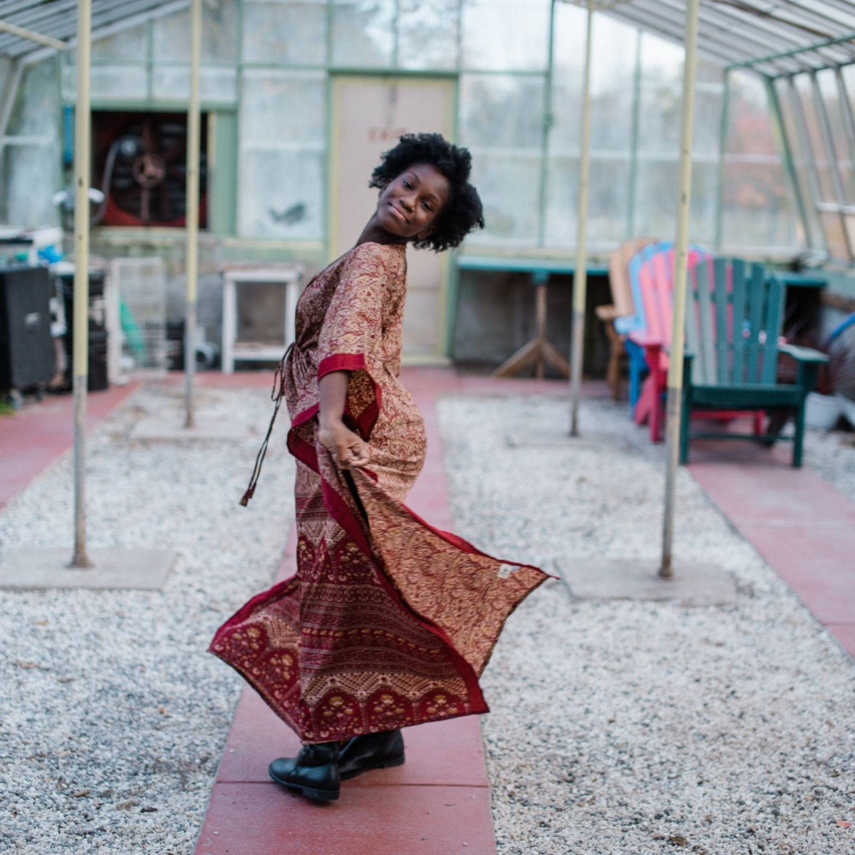 Aanya Adjustable Long Kaftan Dress - view 8