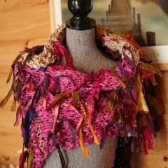 About to Bloom Fringe Scarf Knit Pattern - view 2