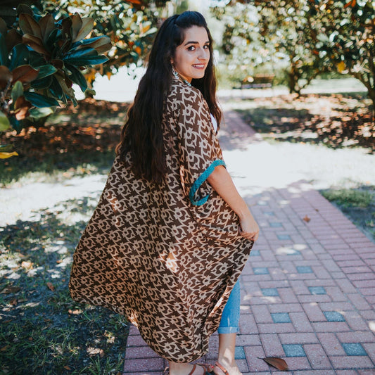 Amara Long Recycled Sari Duster